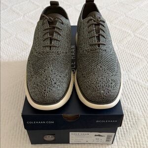 Cole Haan Green Knit Oxfords